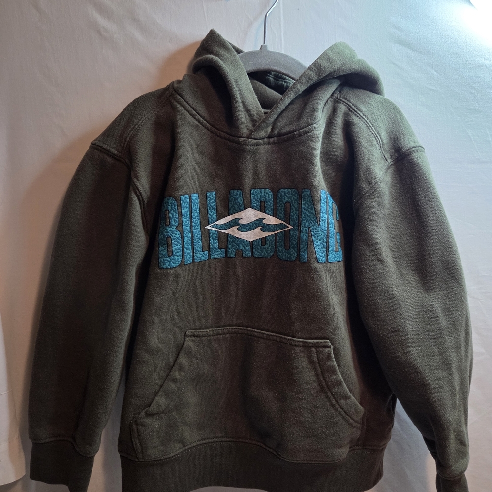Billabong Green Hoodie Casual Sweatshirt Kids Size Small 6
